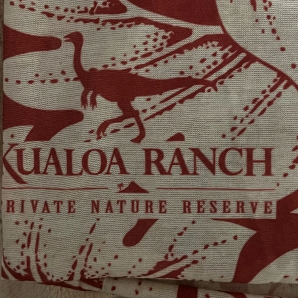 Kualoa Ranch Graphic Face Cover- Cream & Terracotta Print